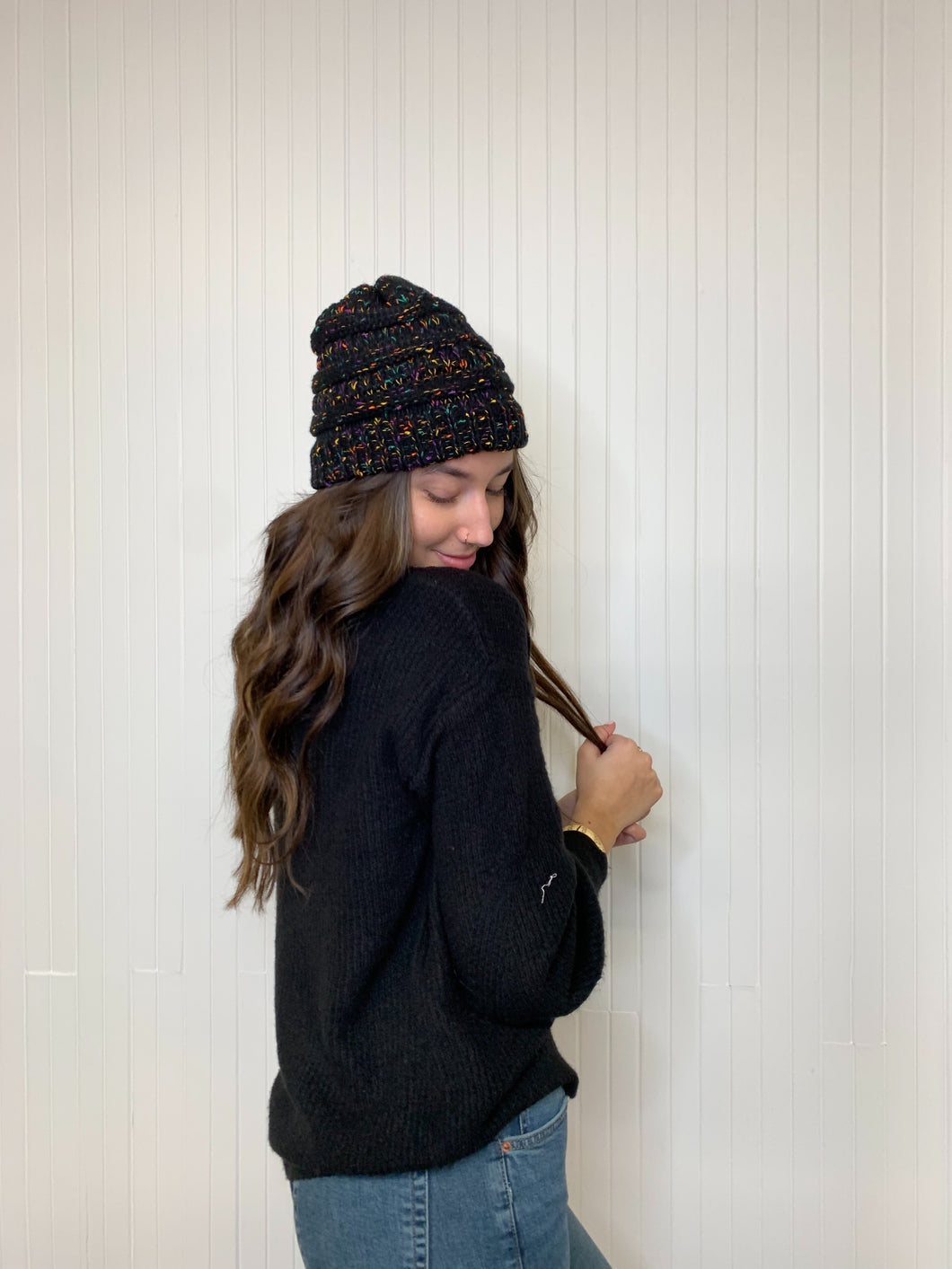 RAINBOW SPOTTED BEANIE