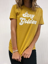 Load image into Gallery viewer, STAY GOLDEN GIRL TEE - MUSTARD

