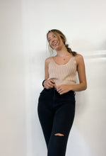 Load image into Gallery viewer, TAN CROPPED KNIT TANK
