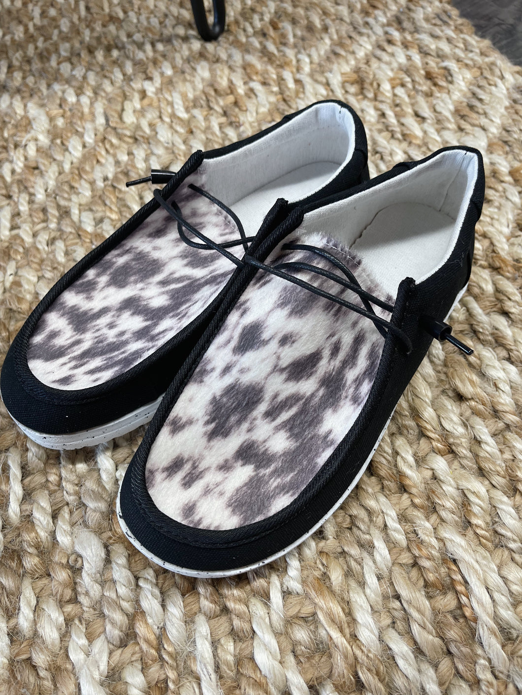 COWHIDE SLIP ONS