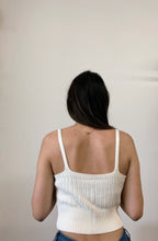 Load image into Gallery viewer, CREAM CROPPED KNIT TANK
